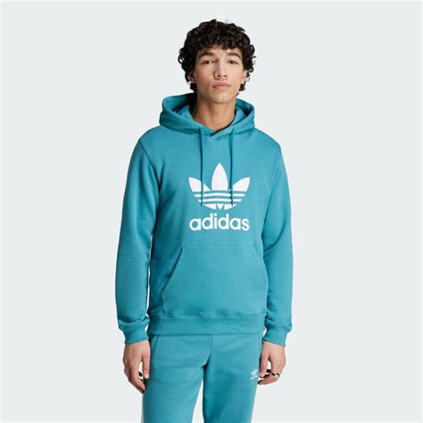 adidas trefoil hoodie türkis größe m|adidas hooded hoodie.